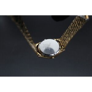 Vintage Citizen Quartz Day Date 36mm Gold Tone New Crystal Runs Japan